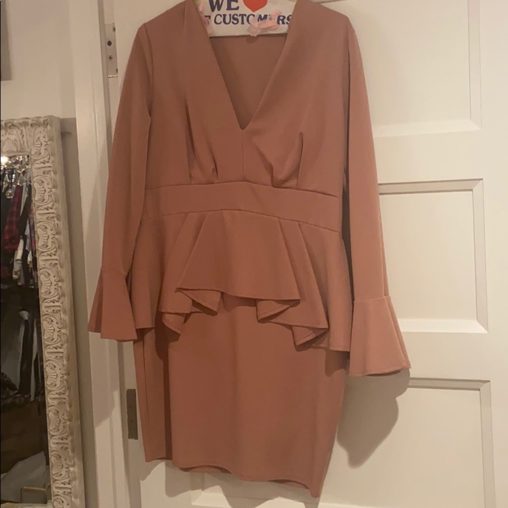 Peplum mini dress